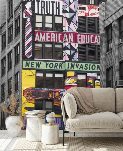 colourful custom new york city street art mural called Urban Canvas, New York by Assaf Frank colourful custom new york city street art mural called Urban Canvas, New York by Assaf Frank