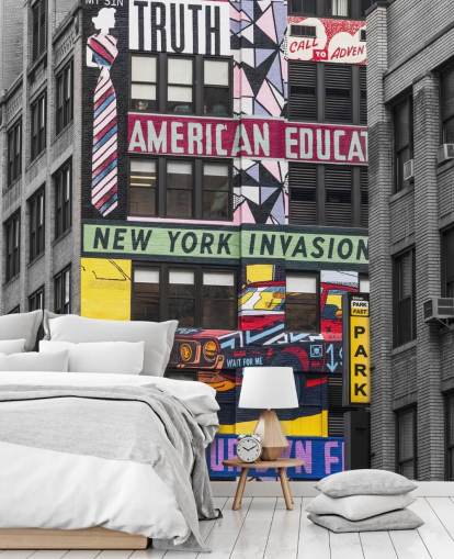 farbenfrohes maßgeschneidertes New Yorker Street-Art-Wandbild namens Urban Canvas, New York von Assaf Frank