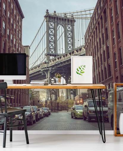 kundenspezifisches New Yorker Wandbild namens Dumbo Manhattan Bridge View von Assaf Frank