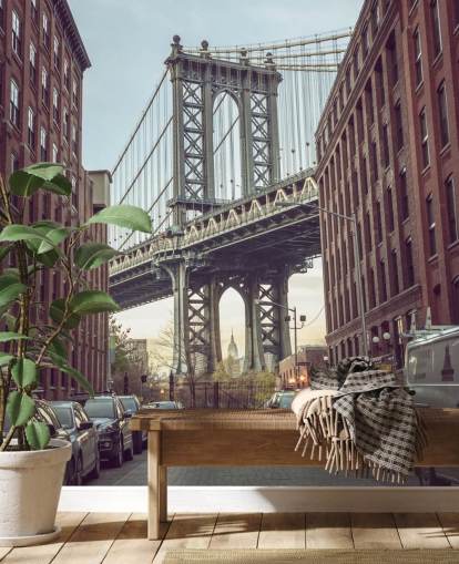 anpassad väggmålning i New York som heter Dumbo Manhattan Bridge View av Assaf Frank anpassad väggmålning i New York som heter Dumbo Manhattan Bridge View av Assaf Frank