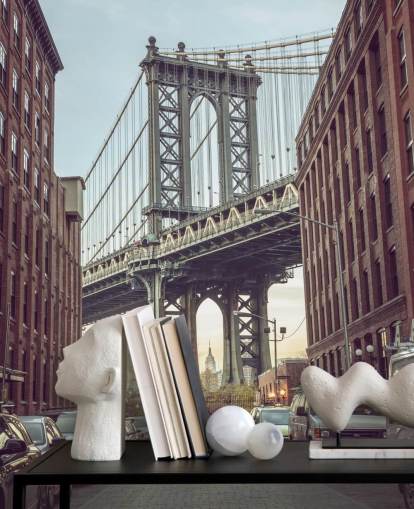 mukautettu New Yorkin seinämaalaus nimeltä Dumbo Manhattan Bridge View, kirjoittanut Assaf Frank mukautettu New Yorkin seinämaalaus nimeltä Dumbo Manhattan Bridge View, kirjoittanut Assaf Frank