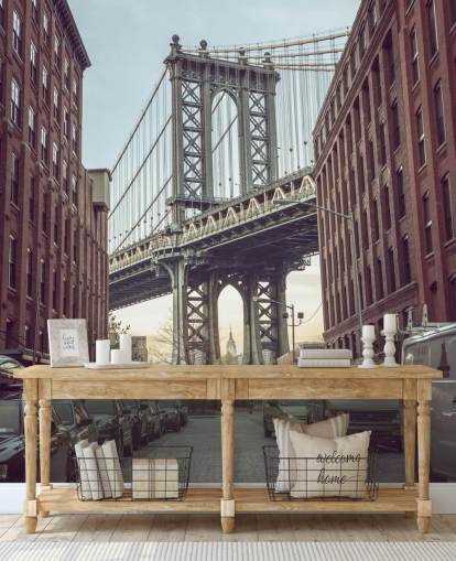 brugerdefineret New York City-vægmaleri kaldet Dumbo Manhattan Bridge View af Assaf Frank brugerdefineret New York City-vægmaleri kaldet Dumbo Manhattan Bridge View af Assaf Frank