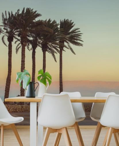 mukautettava palmupuurannan seinämaalaus nimeltä Palm Trees, Dead Sea, kirjoittanut Assaf Frank