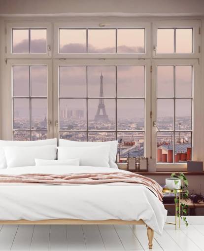 custom paris window mural called View of Eiffel Tower by Assaf Frank for home office or kitchen custom paris window mural called View of Eiffel Tower by Assaf Frank for home office or kitchen