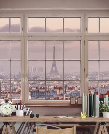 mukautettu Pariisin ikkunan seinämaalaus nimeltä View of Eiffel-torni, kirjoittanut Assaf Frank kotitoimistoon tai keittiöön mukautettu Pariisin ikkunan seinämaalaus nimeltä View of Eiffel-torni, kirjoittanut Assaf Frank kotitoimistoon tai keittiöön