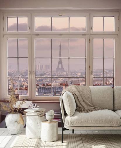 murale personalizzato per finestre di Parigi chiamato View of Eiffel di Assaf Frank per casa, ufficio o cucina murale personalizzato per finestre di Parigi chiamato View of Eiffel di Assaf Frank per casa, ufficio o cucina