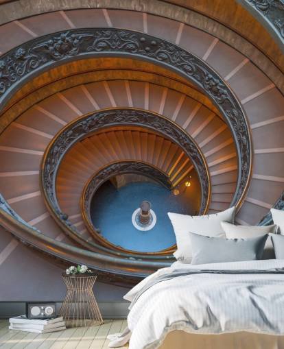3d Roma veggmaleri kalt Spiral Staircase på Vatikanmuseet av Assaf Frank