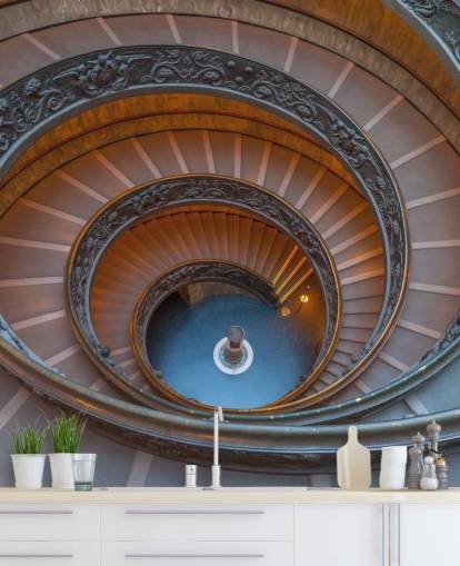 3d rom vægmaleri kaldet Spiral Staircase på Vatikanmuseet af Assaf Frank 3d rom vægmaleri kaldet Spiral Staircase på Vatikanmuseet af Assaf Frank
