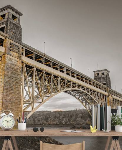 mural de ponte personalizável chamado Britannia Bridge, North Wales, de Assaf Frank mural de ponte personalizável chamado Britannia Bridge, North Wales, de Assaf Frank