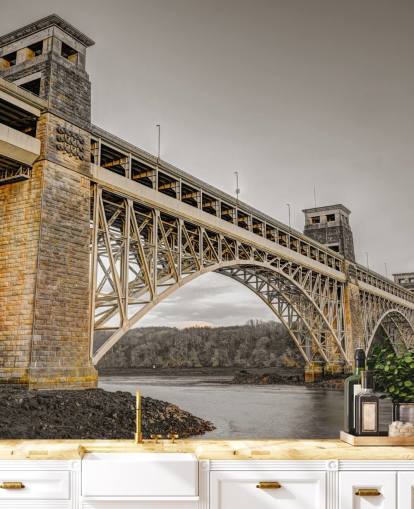 customisable bridge mural called Britannia Bridge, North Wales by Assaf Frank