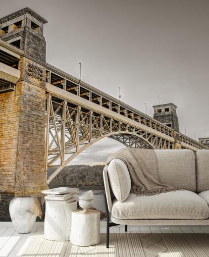 customizable bridge mural called Britannia Bridge, North Wales by Assaf Frank
