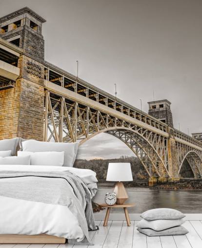 mural de puente personalizable llamado Britannia Bridge, North Wales de Assaf Frank mural de puente personalizable llamado Britannia Bridge, North Wales de Assaf Frank