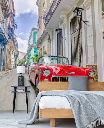 red, white and blue cuba photo wall mural called Classic Car in Havana, Cuba by Assaf Frank red, white and blue cuba photo wall mural called Classic Car in Havana, Cuba by Assaf Frank