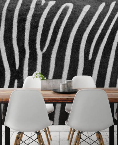 schwarz-weißes Zebradruckmuster-Wandbild von Assaf Frank für Schlafzimmer, Unternehmen und mehr schwarz-weißes Zebradruckmuster-Wandbild von Assaf Frank für Schlafzimmer, Unternehmen und mehr