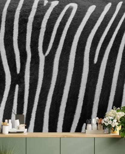 schwarz-weißes Zebradruckmuster-Wandbild von Assaf Frank für Schlafzimmer, Unternehmen und mehr schwarz-weißes Zebradruckmuster-Wandbild von Assaf Frank für Schlafzimmer, Unternehmen und mehr