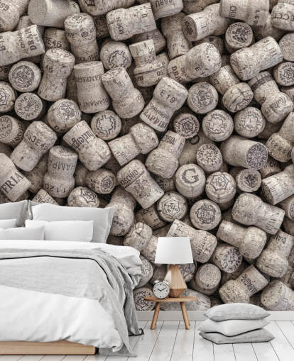 neutral bar väggmålning kallad Champagne Corks för kök, matsalar och barinställningar