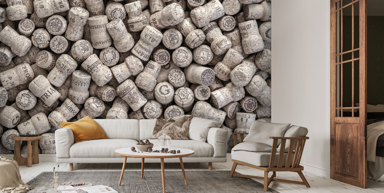 Champagne Corks Mural | Wallsauce UK