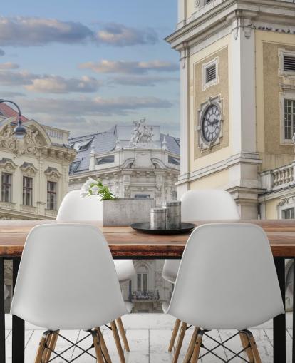 neutral building facade mural called Buildings in Vienna, Austria by Assaf Frank