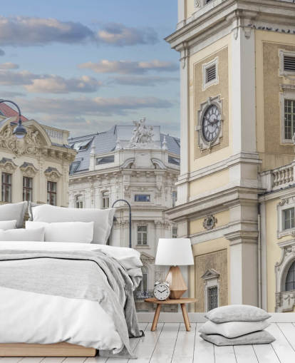 neutral building facade mural called Buildings in Vienna, Austria by Assaf Frank