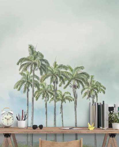 palm tree mural called Palm Trees Against Sky by Assaf Frank for tropical interiors palm tree mural called Palm Trees Against Sky by Assaf Frank for tropical interiors