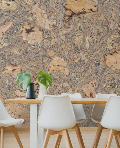 brown and blue cork effect wall mural called Cork Mat Background by Assaf Frank