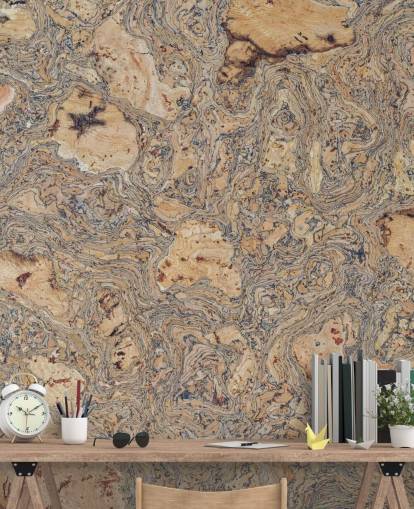 murale con effetto sughero marrone e blu chiamato Cork Mat Background di Assaf Frank murale con effetto sughero marrone e blu chiamato Cork Mat Background di Assaf Frank