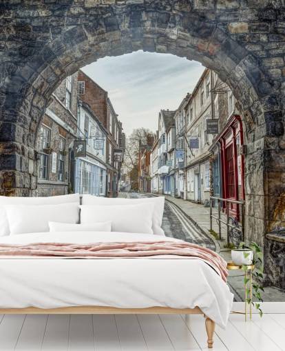 Mural de arco de piedra en 3D llamado High Petergate, York de Assaf Frank