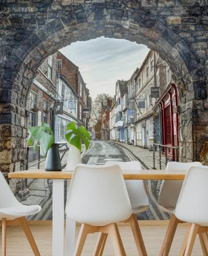 3d stone arch mural called High Petergate, York by Assaf Frank