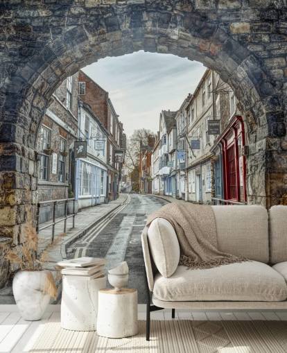 Mural de arco de piedra en 3D llamado High Petergate, York de Assaf Frank