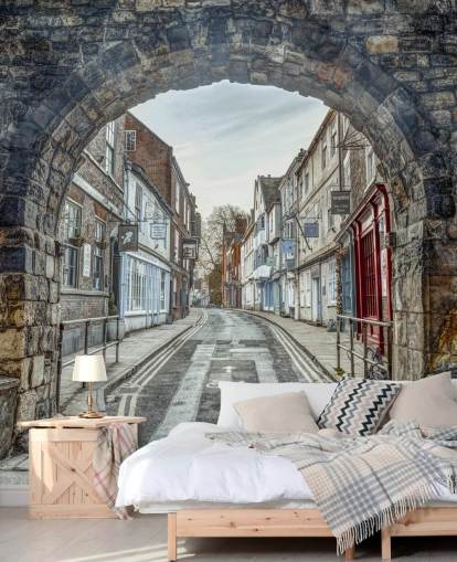 Mural de arco de piedra en 3D llamado High Petergate, York de Assaf Frank
