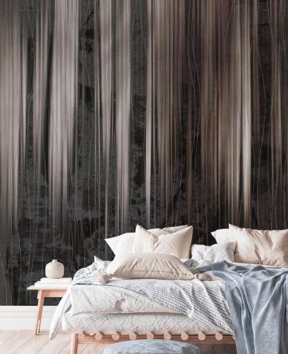 dark customizable abstract mural called Copper Rain Streaks by Giulio Iurissevich