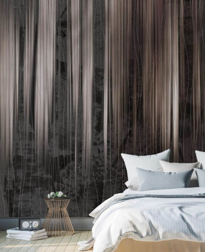 mørkt tilpassbart abstrakt veggmaleri kalt Copper Rain Streaks av Giulio Iurissevich