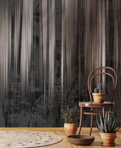 peinture murale abstraite sombre personnalisable appelée Copper Rain Streaks de Giulio Iurissevich
