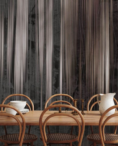 mural abstracto oscuro personalizable llamado Copper Rain Streaks de Giulio Iurissevich