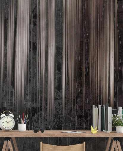 dark customizable abstract mural called Copper Rain Streaks by Giulio Iurissevich