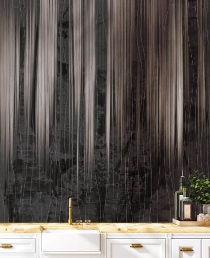 murale astratto scuro personalizzabile chiamato Copper Rain Streaks di Giulio Iurissevich