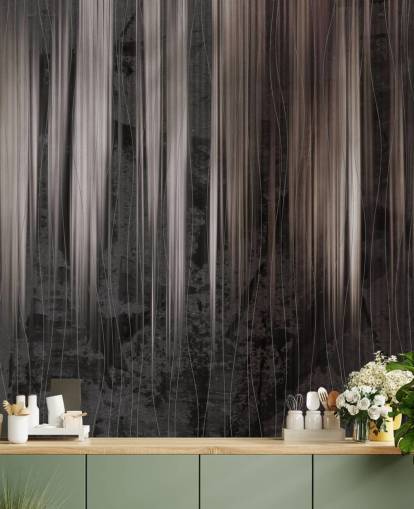 dark customizable abstract mural called Copper Rain Streaks by Giulio Iurissevich