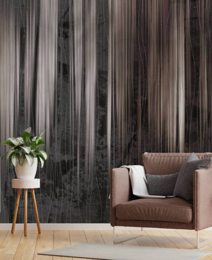 donkere aanpasbare abstracte muurschildering genaamd Copper Rain Streaks van Giulio Iurissevich donkere aanpasbare abstracte muurschildering genaamd Copper Rain Streaks van Giulio Iurissevich