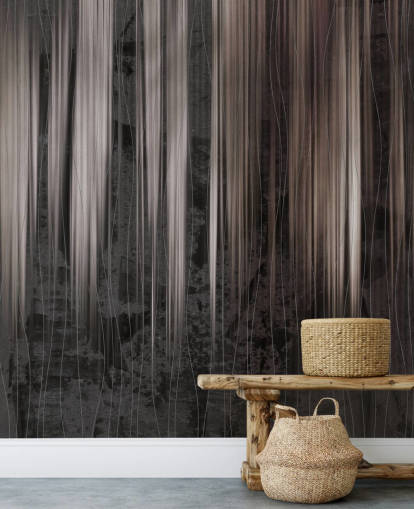 mörk anpassningsbar abstrakt väggmålning kallad Copper Rain Streaks av Giulio Iurissevich