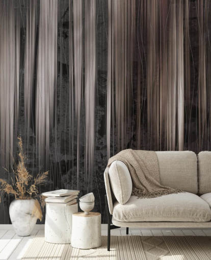 mural abstrato escuro personalizável chamado Copper Rain Streaks de Giulio Iurissevich
