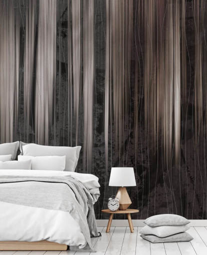 mural abstracto oscuro personalizable llamado Copper Rain Streaks de Giulio Iurissevich