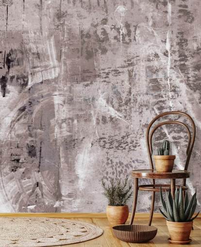 pink abstract mural called Dusty Palette Waves by Giulio Iurissevich for bedrooms