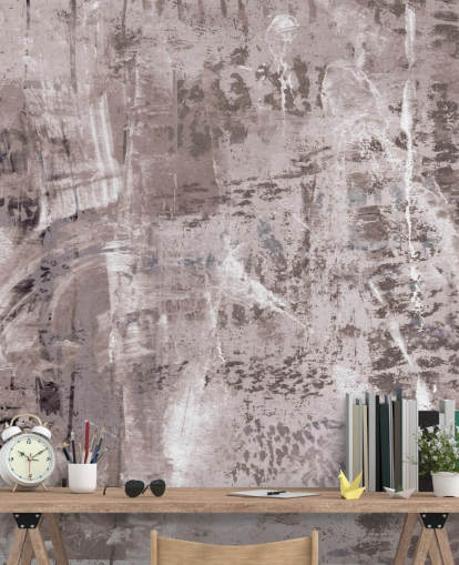 mural abstracto rosa llamado Dusty Palette Waves de Giulio Iurissevich para dormitorios