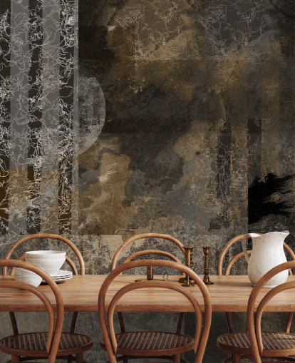 brown and grey custom industrial decor mural called Earthy Grunge Elegance by Giulio Iurissevich for modern interiors brown and grey custom industrial decor mural called Earthy Grunge Elegance by Giulio Iurissevich for modern interiors