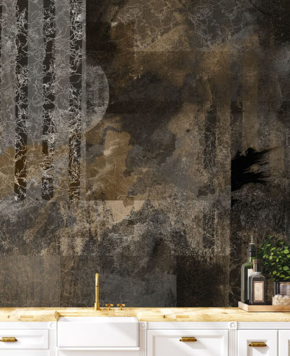 brown and grey custom industrial decor mural called Earthy Grunge Elegance by Giulio Iurissevich for modern interiors brown and grey custom industrial decor mural called Earthy Grunge Elegance by Giulio Iurissevich for modern interiors
