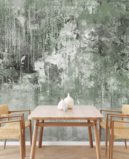 mural de bosque abstracto verde llamado Emerald Forest Canvas de Giulio Iurissevich