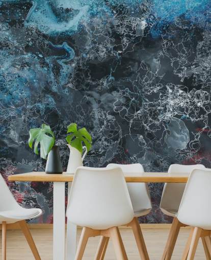 mural abstrato escuro personalizado chamado Explosion de Giulio Iurissevich para quartos, corredores e muito mais mural abstrato escuro personalizado chamado Explosion de Giulio Iurissevich para quartos, corredores e muito mais
