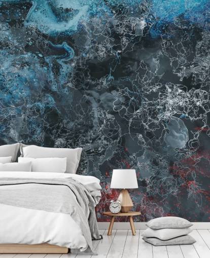 individuelles dunkles abstraktes Wandbild namens Explosion von Giulio Iurissevich für Schlafzimmer, Flure und mehr