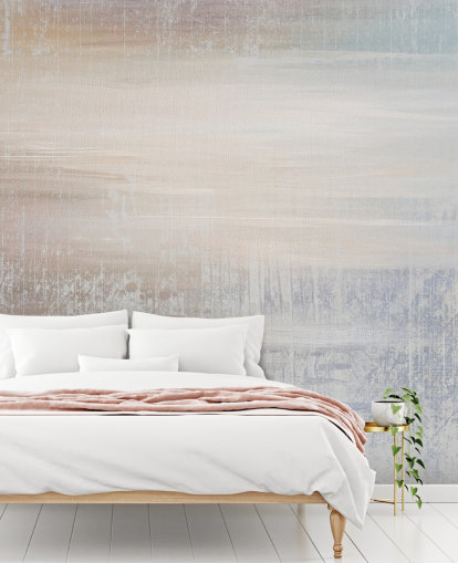 minimalist abstract mural called Muted Oasis by Giulio Iurissevich for bedrooms and meditation spaces