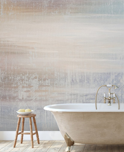 minimalist abstract mural called Muted Oasis by Giulio Iurissevich for bedrooms and meditation spaces